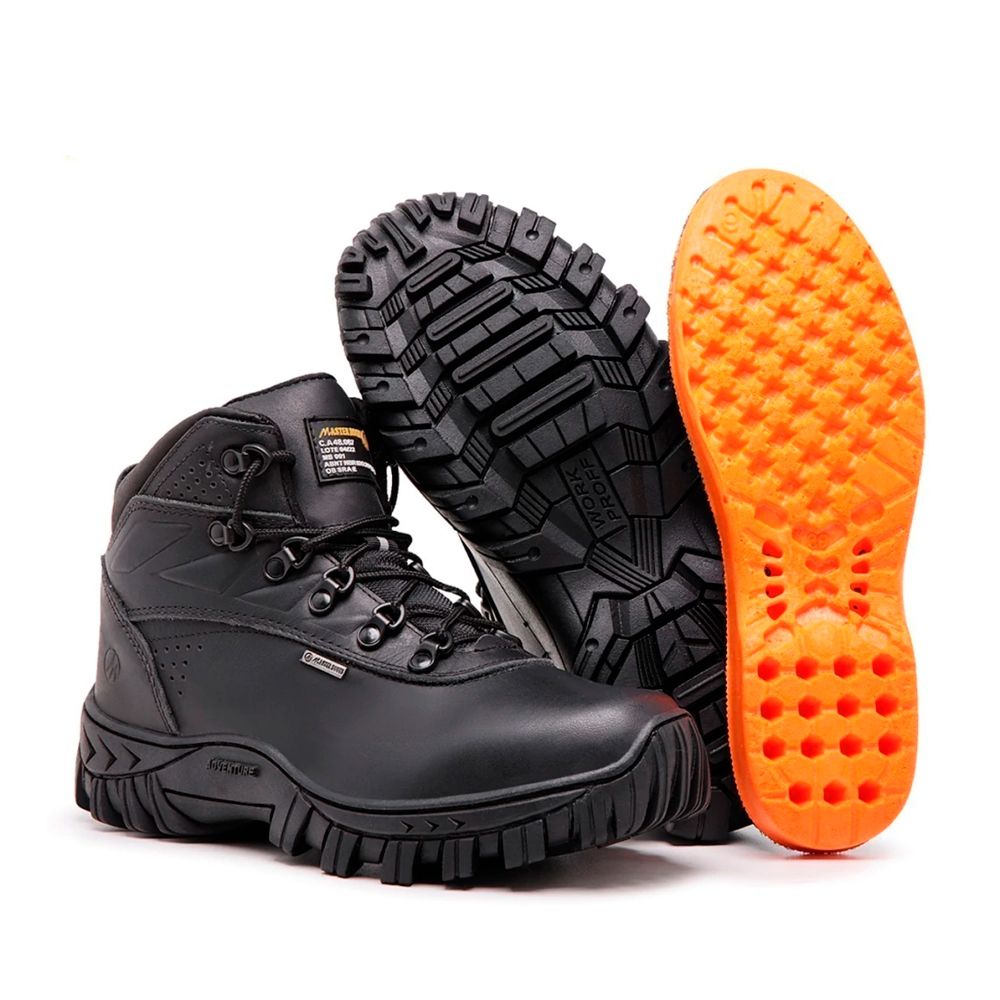 Bota De Segurança Cano Alto Preto C.A 48.067 - Master Boots
