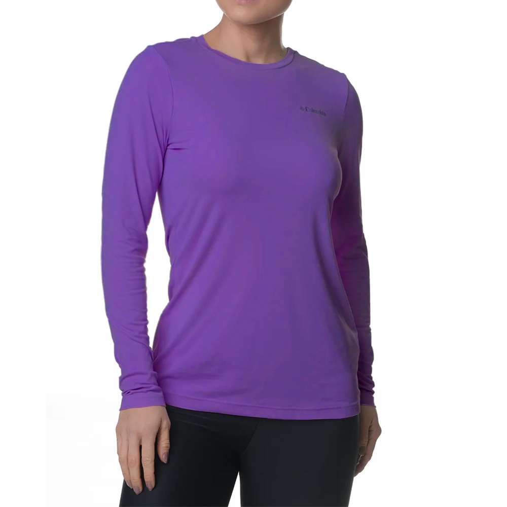 Camiseta Feminina Neblina M/L Roxo Columbia Dispropil: Tiro