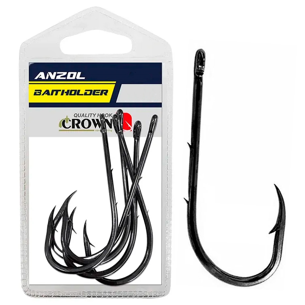 Anzol Para Pesca Com Fisga Baitholder Black - Crown - Dispropil