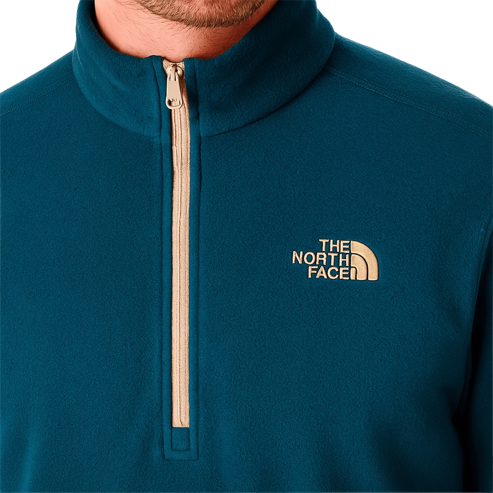Fleece Pulover Masculino Glacier 1/4 Zip Azul Petroleo - The North