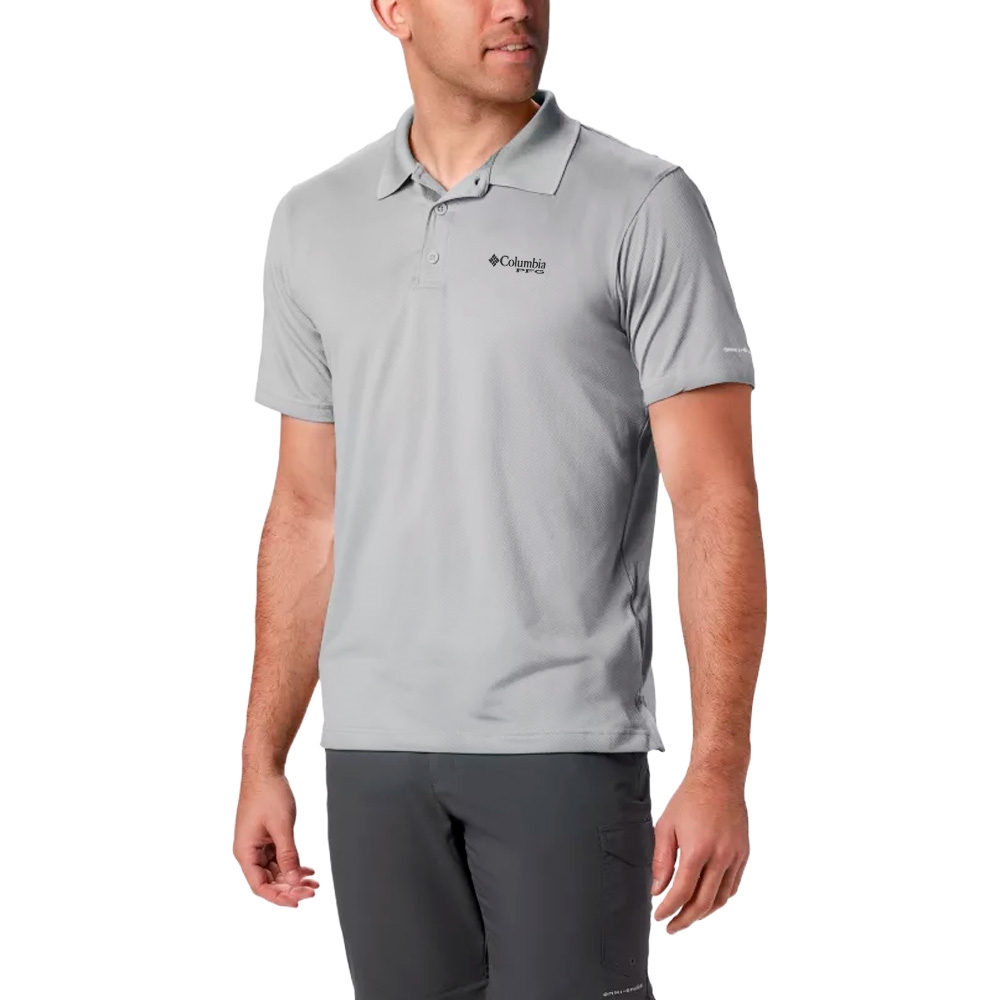 Polo Masculina Low Drag Offshore Polo Cool Cinza - Columbia