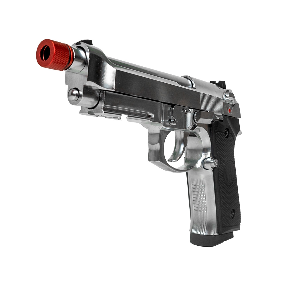 Pistola Airsoft 6mm M92 Silver Gbb - Rossi - Dispropil: Tiro