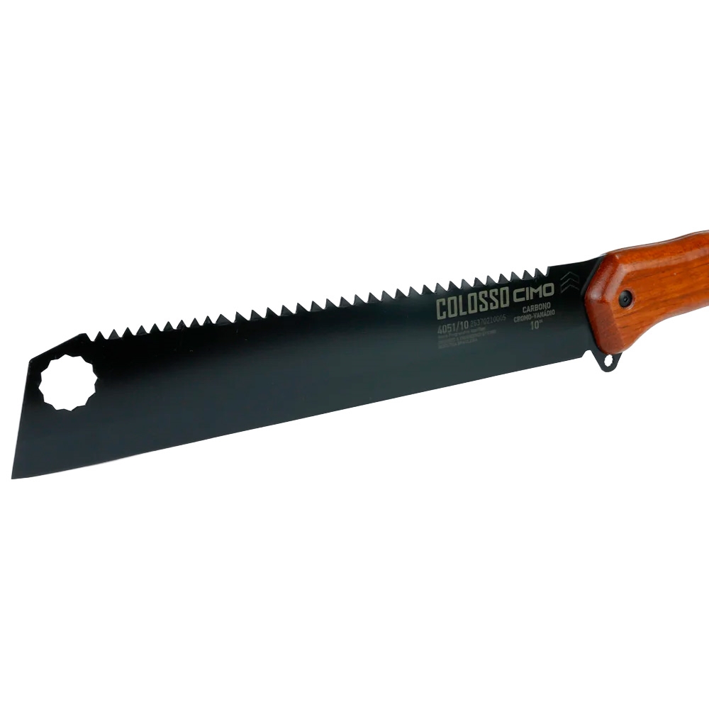 Faca Ax Colosso Carbono 10'' Preto Cabo Madeira - Cimo - Dispropil