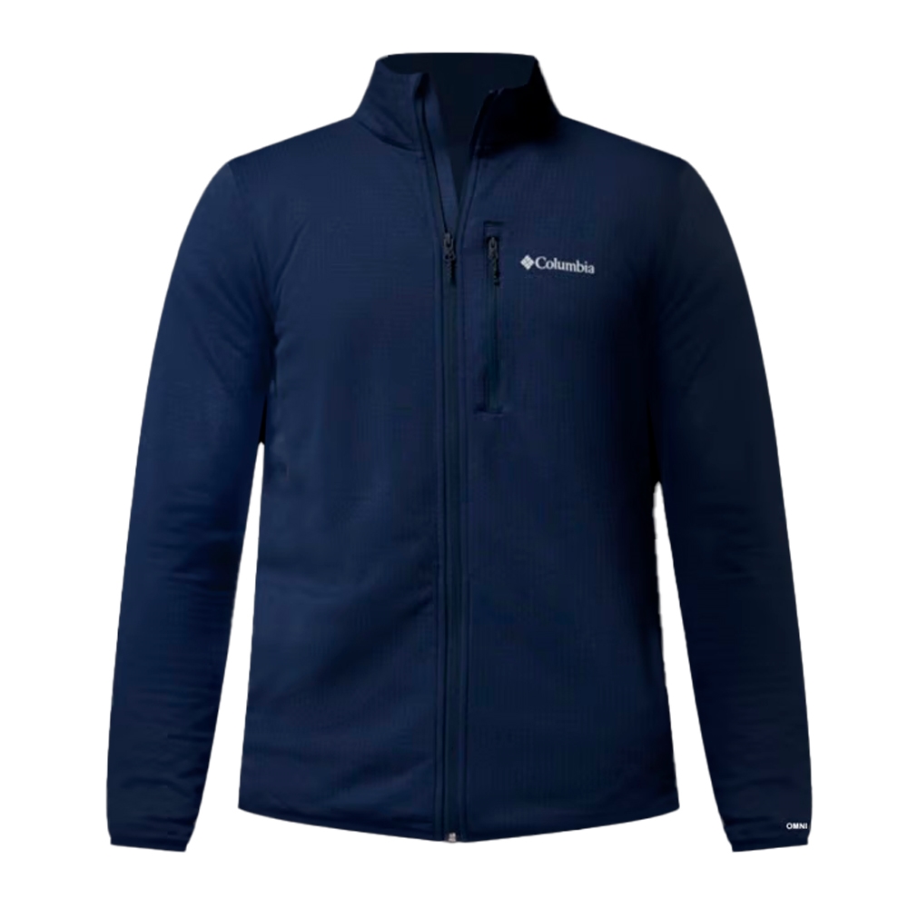 Jaqueta Masculina Fleece Hike Grid Full Zip Azul - Columbia