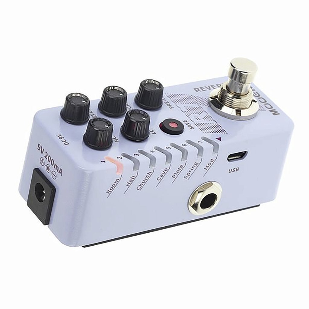 Pedal Mooer Reverb R7 Para Guitarra Com 7 Reverb Clássicos
