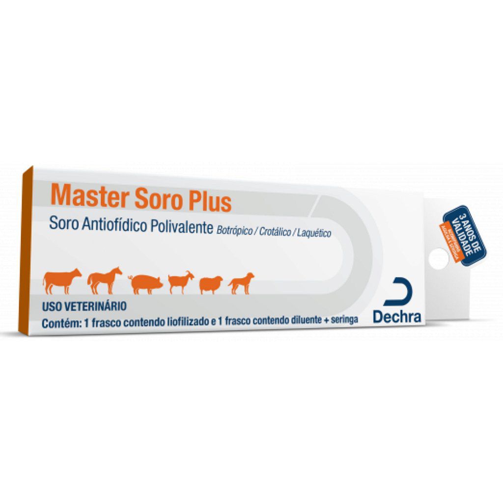 Master Soro Plus Soro Antiofídico 20 mL - Dechra - Kajavet Farmácia  Veterinária