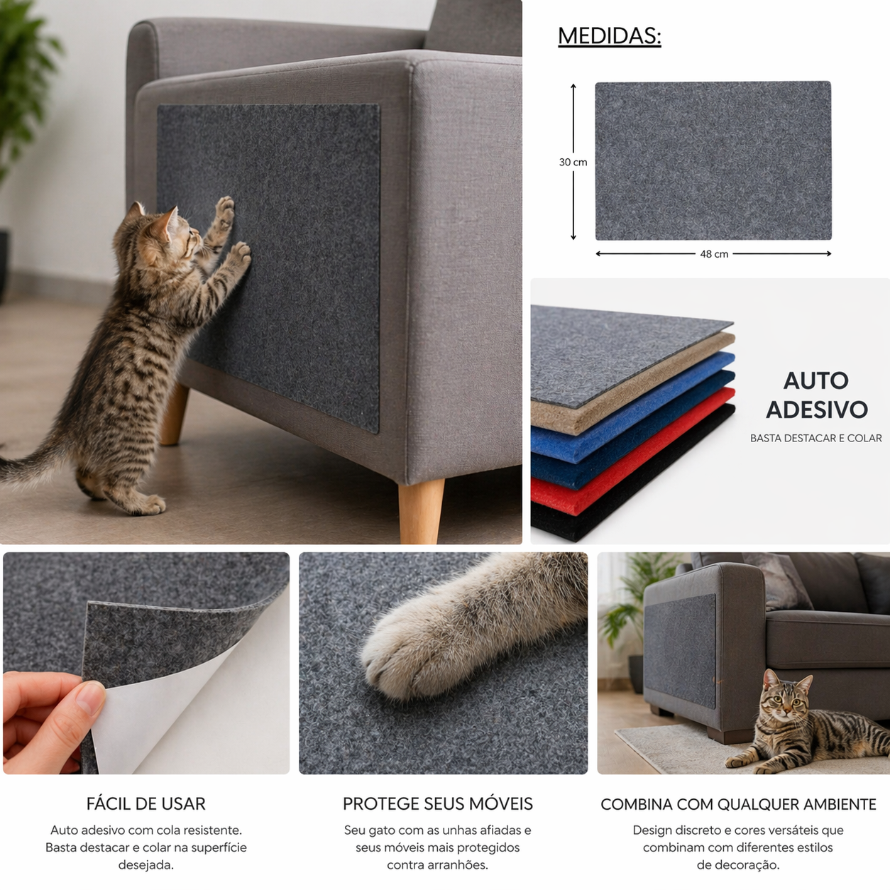 Arranhador adesivo para gatos - Imagem