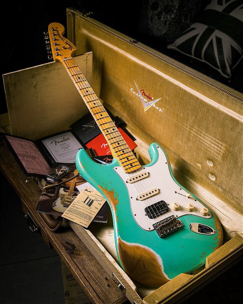 Fender Custom Shop '69 ストラトキャスター Guitarra Fender Custom Shop '69 Stratocaster HSS Heavy Relic - The