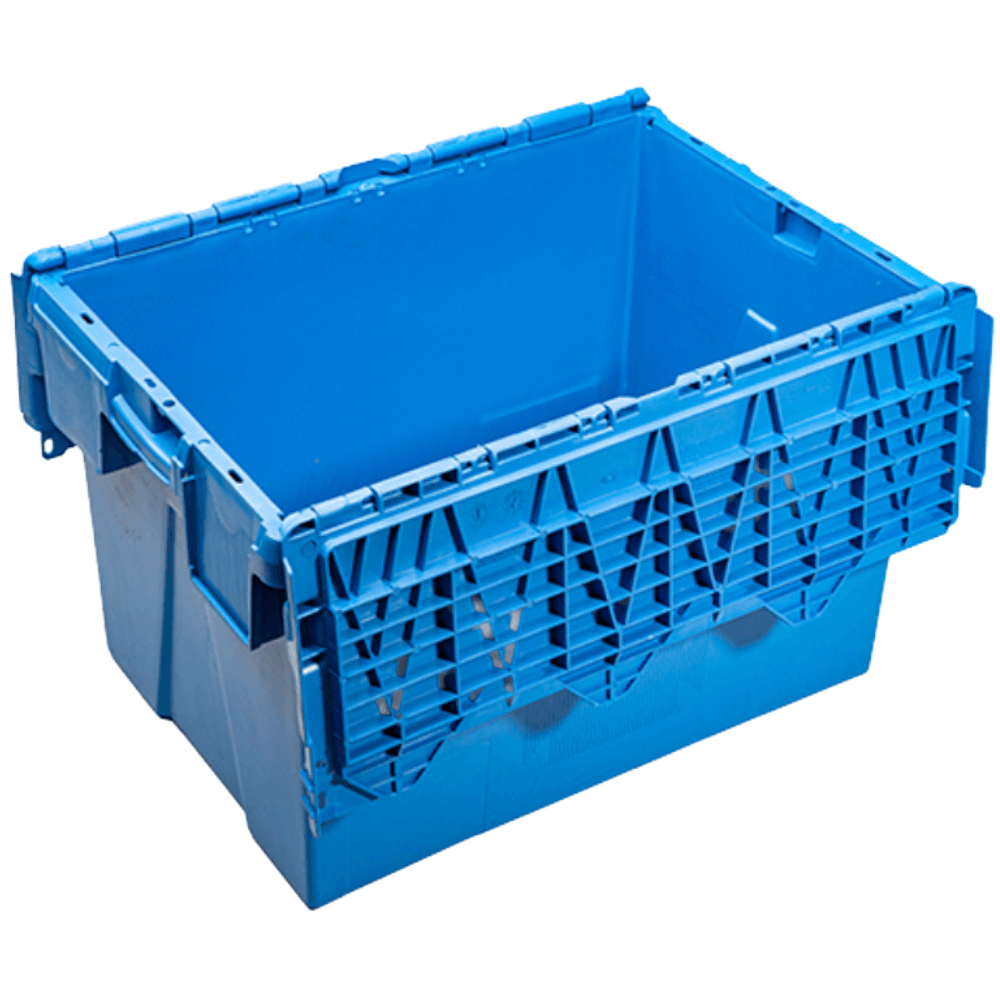Caixa Plástica com Tampa Acoplada ALC 6437 - 65 Litros Azul - Bonete