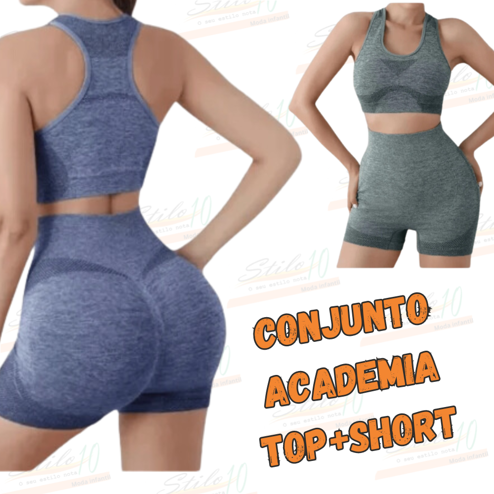Conjunto Ginástica TFJH Meninas - 3 Peças Com Estampa EUA