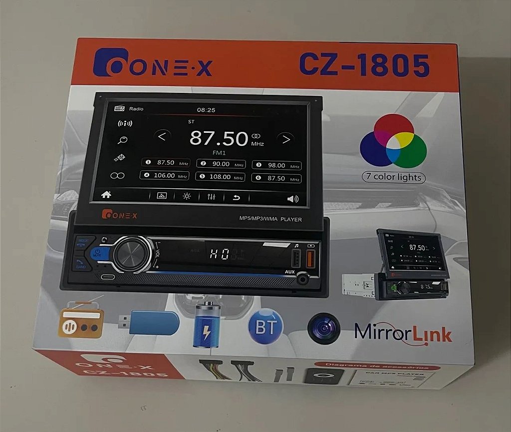 MULTIMIDIA PARA CARRO BLUETOOTH ONEX CZ-1805 - Loja Ay