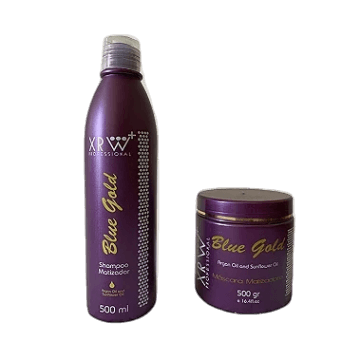 Blue Gold - Shampoo 500 ml e Máscara 500g - XRW Cosméticos