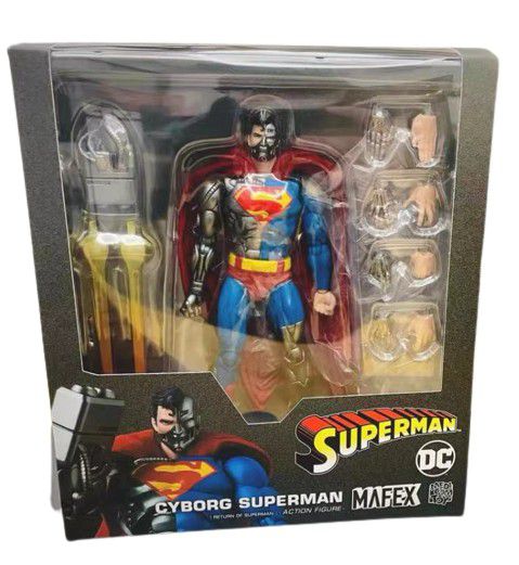 Action Figure Cyborg Superman Dc Comics - MAFEX - Cubo Nerd - O
