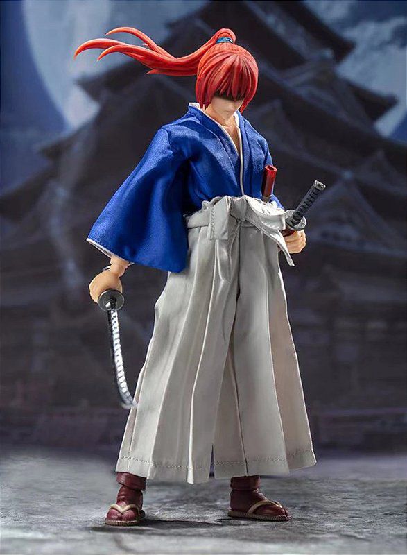 Action Figure Kenshin Himura Battousai Versão 2 - Samurai X - Cubo