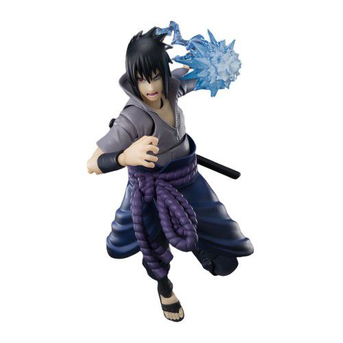 Action Figure Sasuke Uchiha Naruto Shippuden - Bandai SHF - Cubo