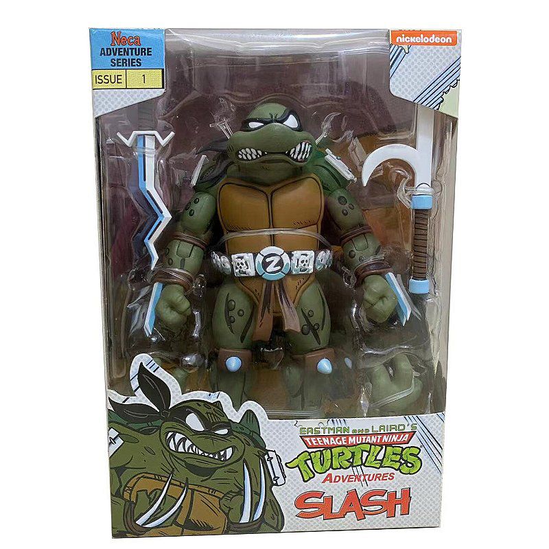 Action Figure TMNT Slash Adventure - Neca Toys - Cubo Nerd - O