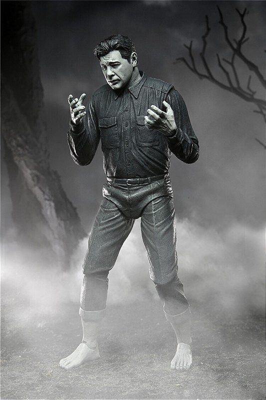 Action Figure The Wolf Man Black White - Neca Toys - Cubo Nerd - O