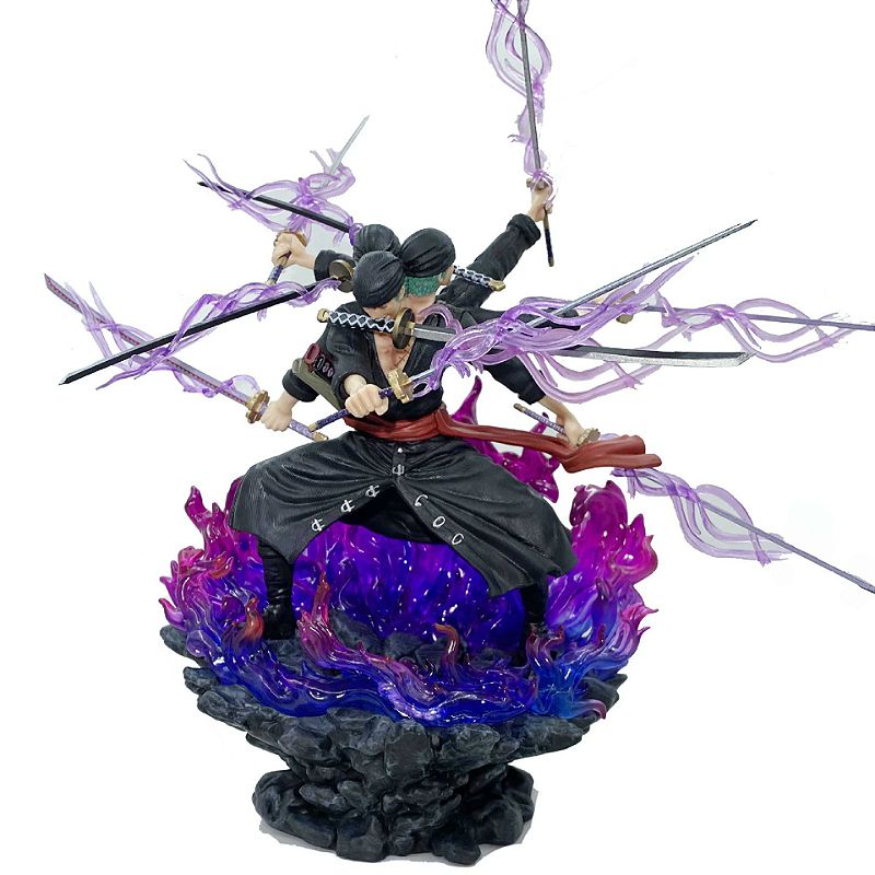 Figure Roronoa Zoro Kyutoryu Estilo 9 Espadas One Piece - Cubo