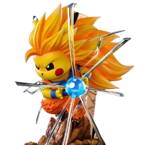 Pikachu Versão Goku SSJ3 Dragon Ball Figure Pokémon - Cubo Nerd