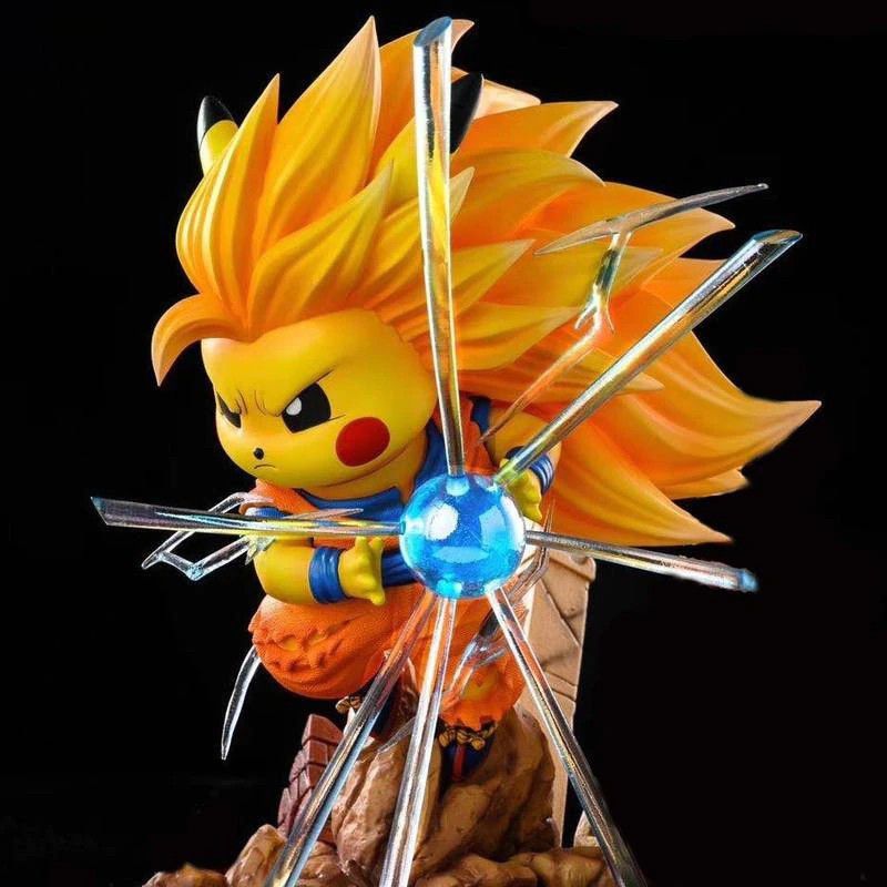 Pikachu Versão Goku SSJ3 Dragon Ball Figure Pokémon - Cubo Nerd