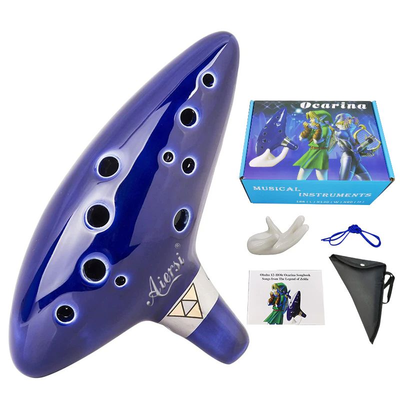 Réplica Ocarina of Time - Flauta de Cerâmica Zelda - Cubo Nerd - O