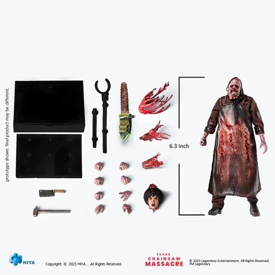 Action Figure Leatherface Slaughter Version - Hiya Toys - Cubo