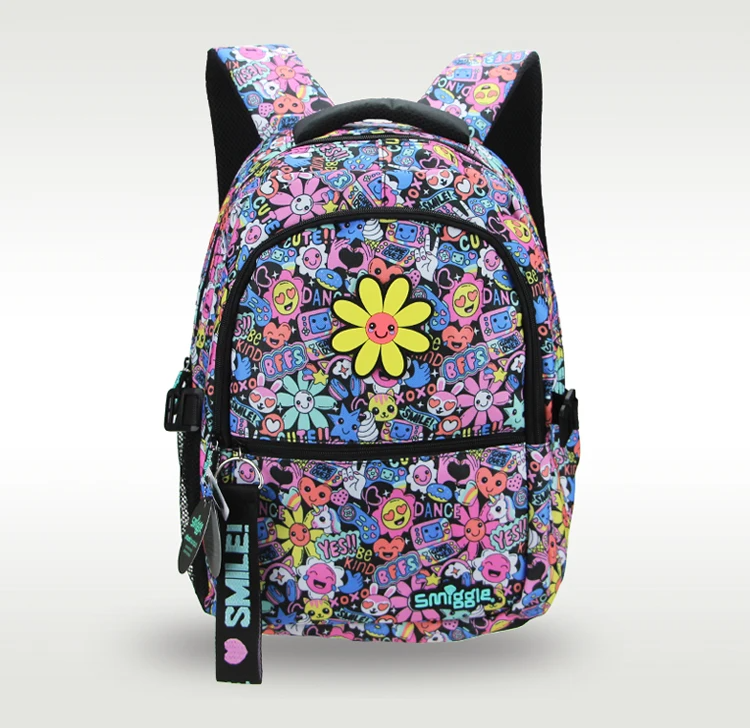 Mochila escolar Flowers Smiles Original Smiggle - Cubo Nerd - O