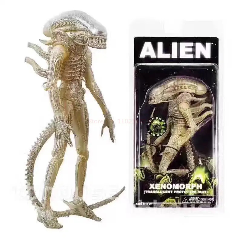 Action Figure Xenomorph Translucent Prot. Suit Alien - NECA - Cubo