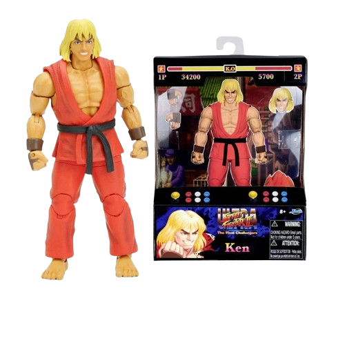 K1ファイター　フィギュアセット Action Figure Ken Street Fighter II - Jada Toys - Cubo Nerd - O