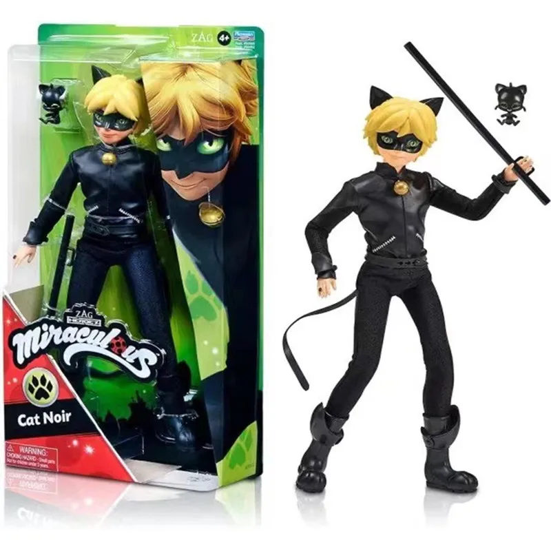 Figure Boneco Cat Noir Miraculous 30CM - Original Playmates - Cubo