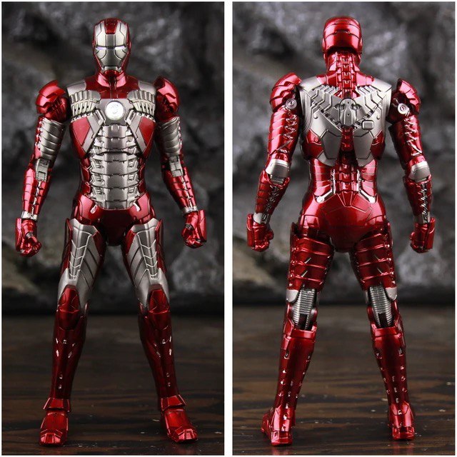 Action Figure Iron Man Mark V - Marvel - Cubo Nerd - O universo