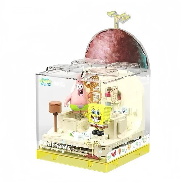 Blocos Box Bob Esponja Casa Patrick Original Nickelodeon Cubo