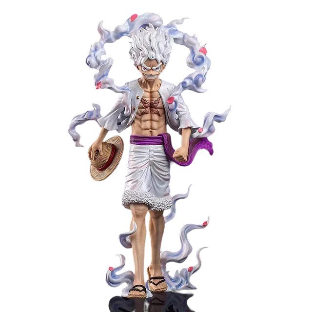 Estátua Monkey D. Luffy Gear 5 23cm - One Piece - Cubo Nerd - O