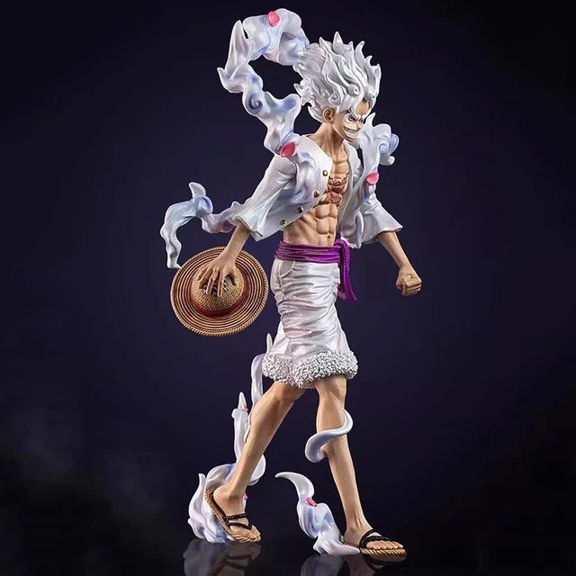 Estátua Monkey D. Luffy Gear 5 23cm - One Piece - Cubo Nerd - O