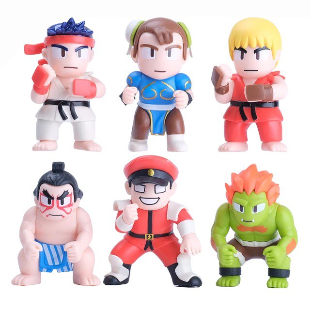Pack 6 Mini Figures Street Fighter - Games - Cubo Nerd - O