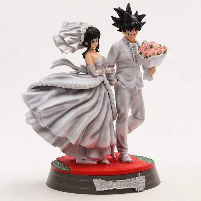 ドラゴンボール Goku & Chichi フィギュア Estátua Goku e Chi Chi Casamento 30Cm Ver. 2 - Dragon Ball - Cubo