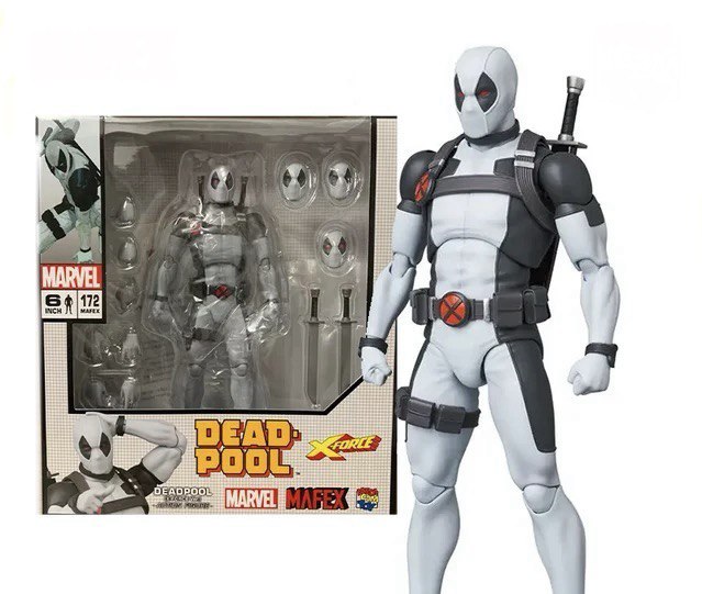 MAFEX　デッドプール (X-FORCE Ver.) Action Figure Deadpool X-Force Marvel - Original MAFEX - Cubo Nerd