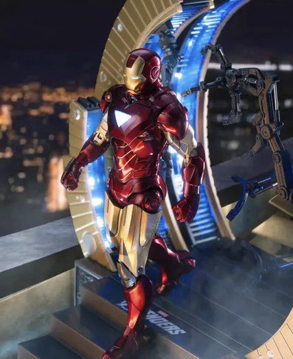 Action Figure Iron Man Mark VI Suit-Up Gantry - Marvel - Cubo Nerd
