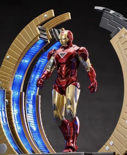 アイアンマン マーク6 スーツアップガントリー　ZD toys Action Figure Iron Man Mark VI Suit-Up Gantry - Marvel - Cubo Nerd