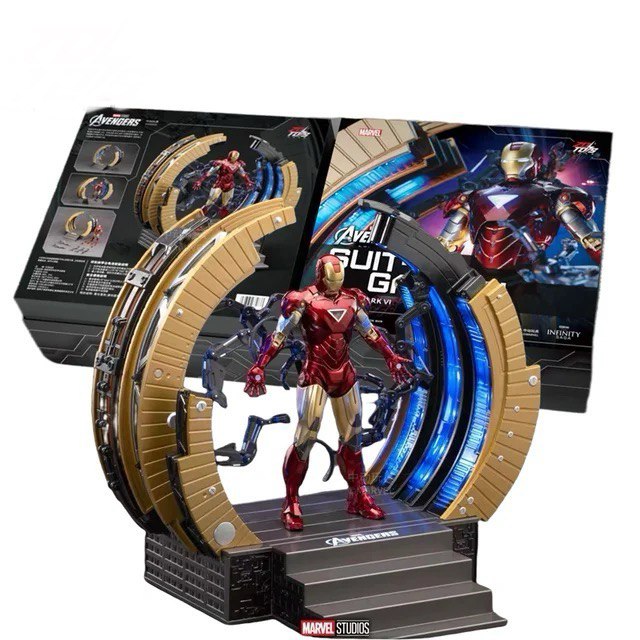 Action Figure Iron Man Mark VI Suit-Up Gantry - Marvel - Cubo Nerd