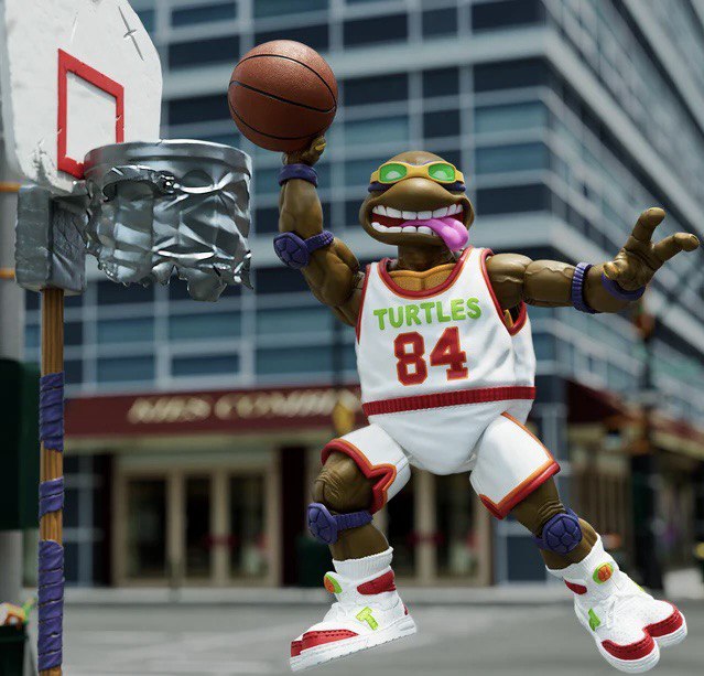 TMNT ミュータント タートルズ / Slam Dunkin' Don /美品 Action Figure Slam Dunkin' Don TMNT ULTIMATES! Wave 9 - Super7