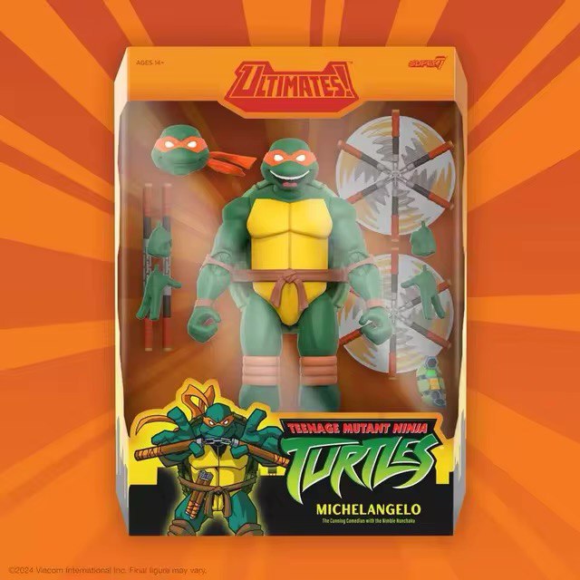 Action Figure Michelangelo TMNT ULTIMATES! Wave 12 - Super7 - Cubo