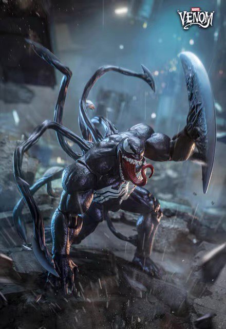 Action Figure Venom Marvel - Original ZD Toys - Cubo Nerd - O