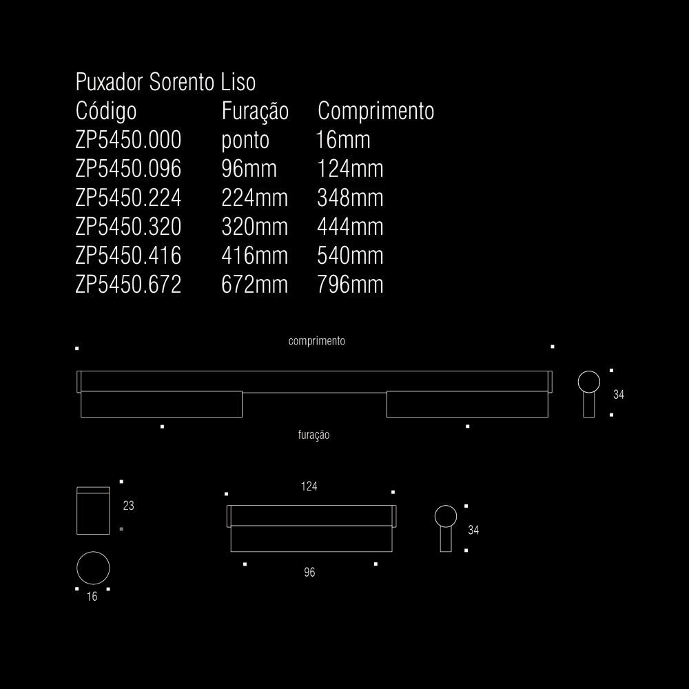 Puxador Alça Sorento 416mm Fosco - Zen Design - madeverde