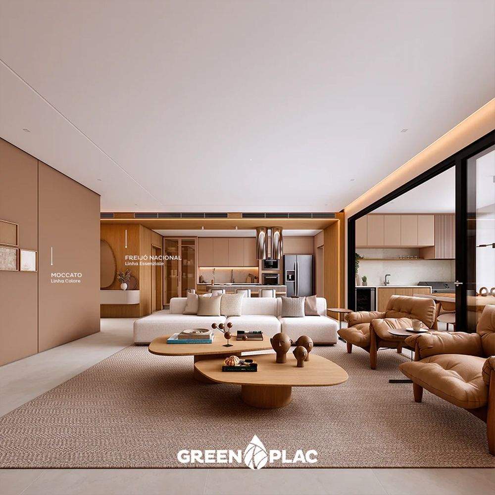 Chapa MDF 18mm Moccato 2 Faces - Greenplac - madeverde