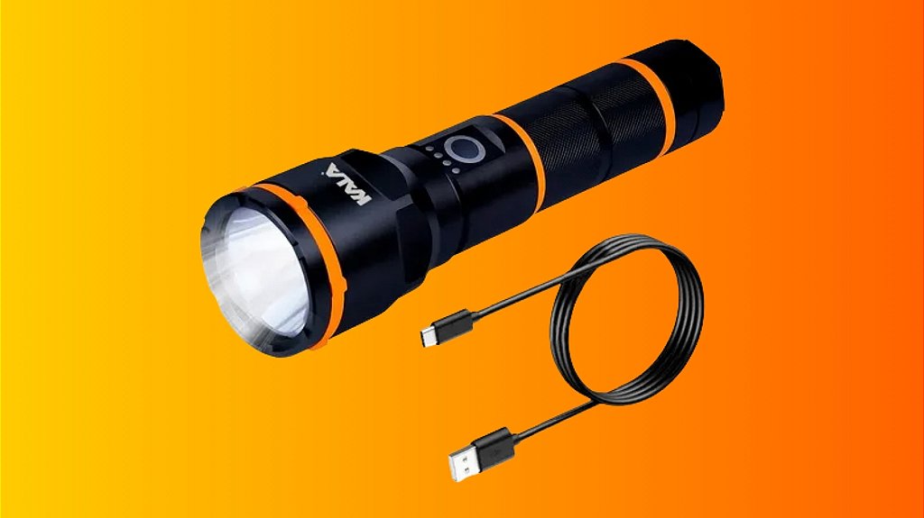 Lanterna Recarregável LK 4500 Cree LED Kala Alumínio - Equipamento