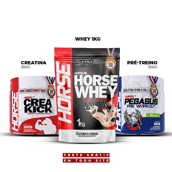 Combo Whey Creatina Pré-Treino