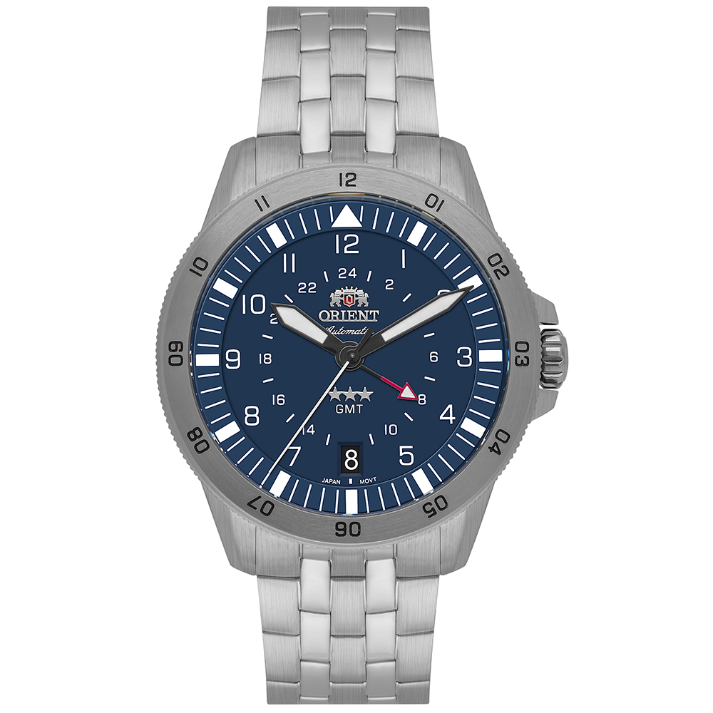 Relógio Orient 3 Estrelas Sport Air GMT NH3SS018 D2SX Azul