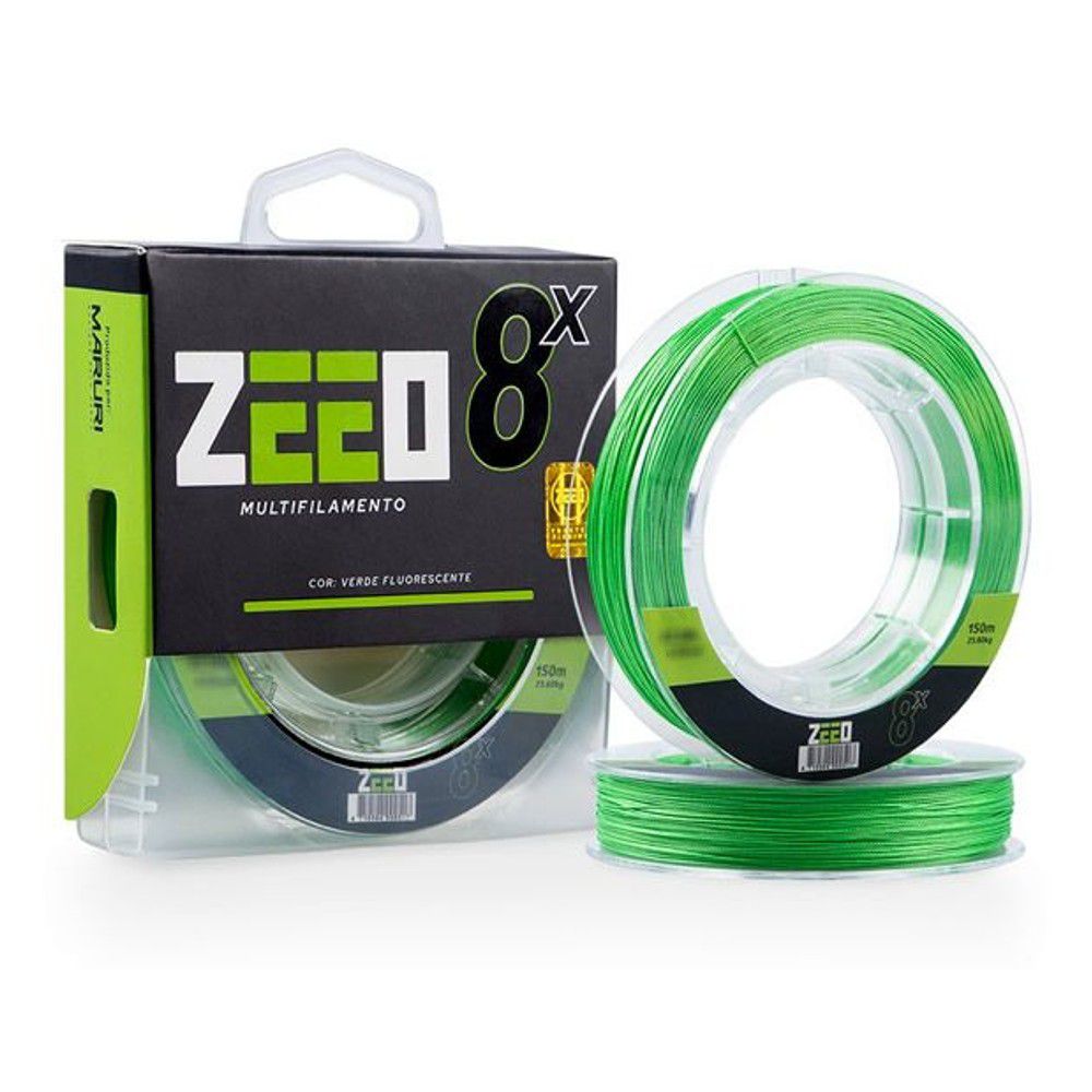 Linha Multi ZEEO 8X - 150m - Verde Fluorescente - Usina da Pesca