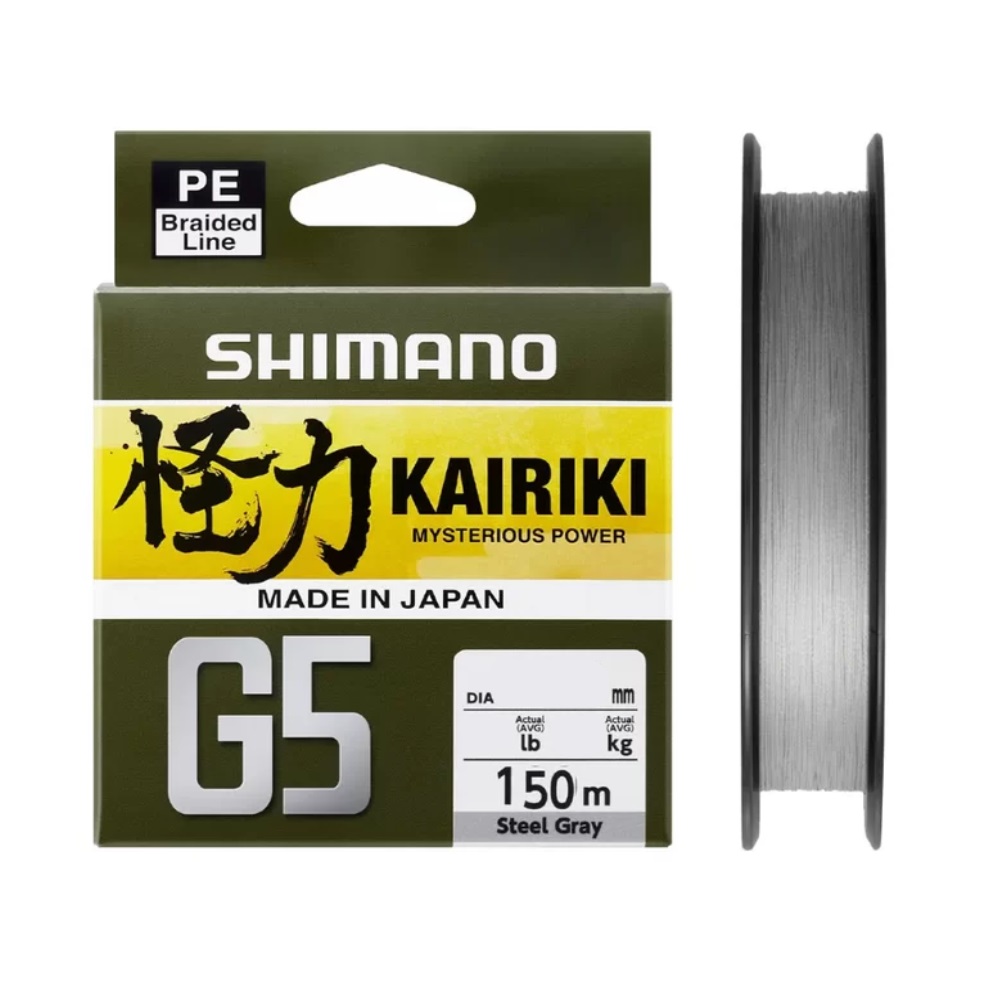 GENiS SHINKA MIGAKI HIKARI ５点セット Linha Multi Shimano Kairiki G5 150m - Cinza - Usina da Pesca